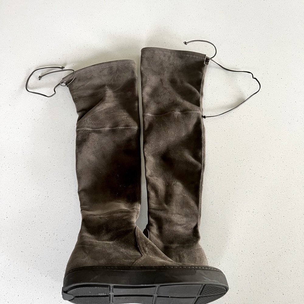Stuart Weitzman Playtime 1” platform over the knee boots. Brown taupe. 8.5 fit. - Picture 3 of 5